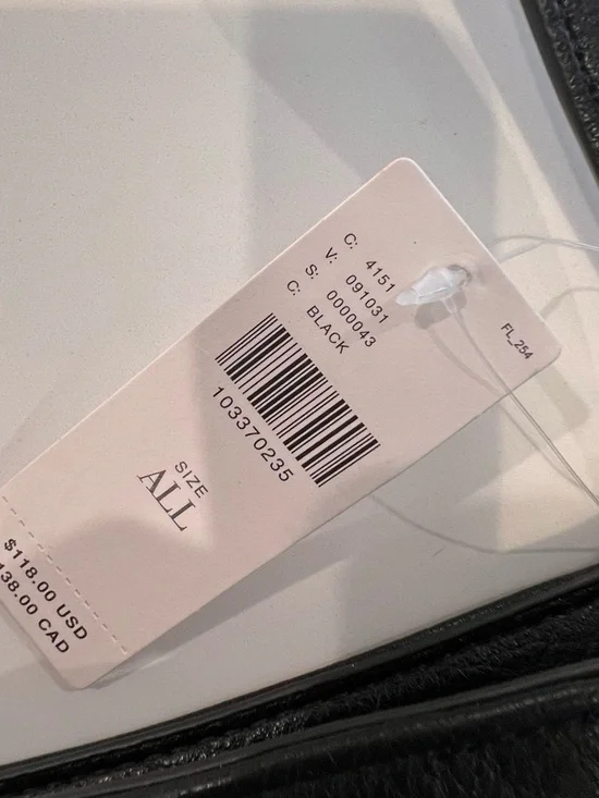 Anthropologie Foldover Slouchy Shoulder Bag Black Leather Hobo Gold Hardware NWT - Picture 11 of 11